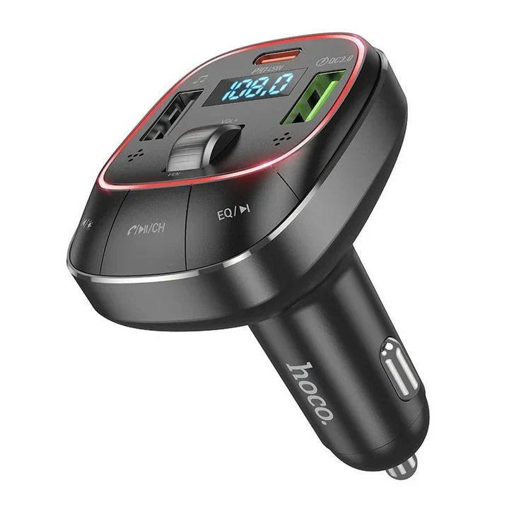 Hoco E76 Car Bluetooth FM Transmitter - Hands-Free Charger | Dubai UAE
